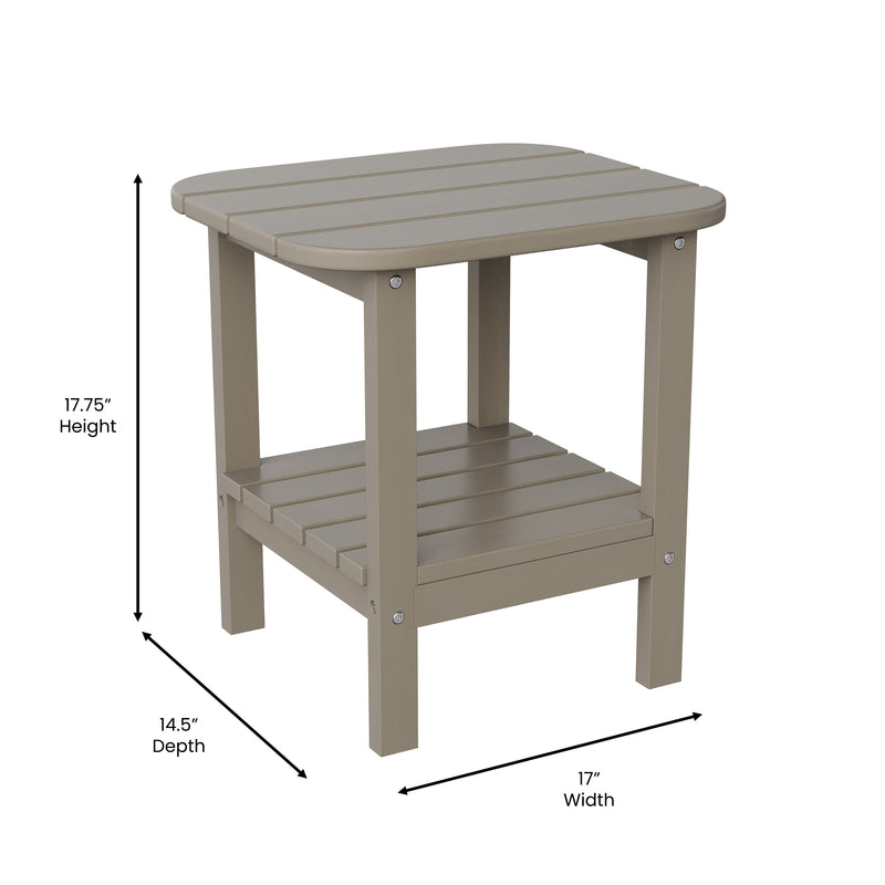 Nellis 2-Tier Adirondack Side Table - All-Weather - Indoor/Outdoor