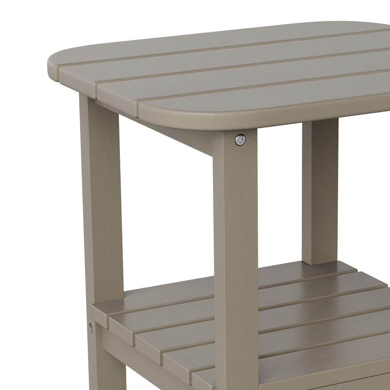 Nellis 2-Tier Adirondack Side Table - All-Weather - Indoor/Outdoor