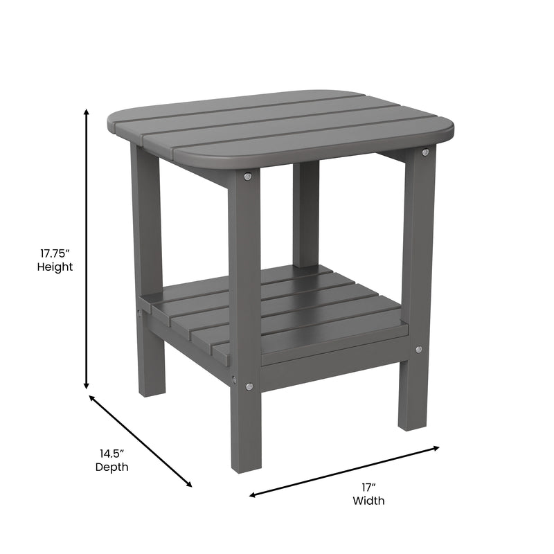 Nellis 2-Tier Adirondack Side Table - All-Weather - Indoor/Outdoor