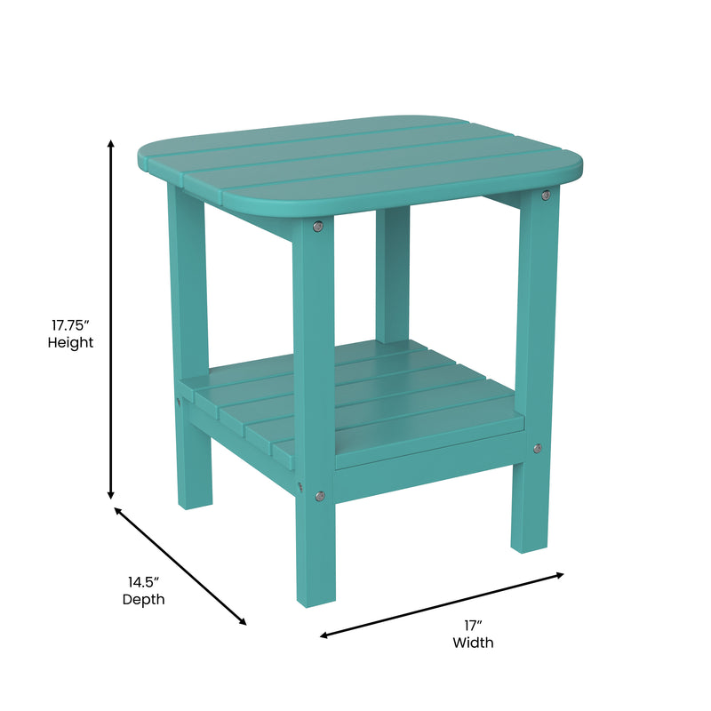 Nellis 2-Tier Adirondack Side Table - All-Weather - Indoor/Outdoor