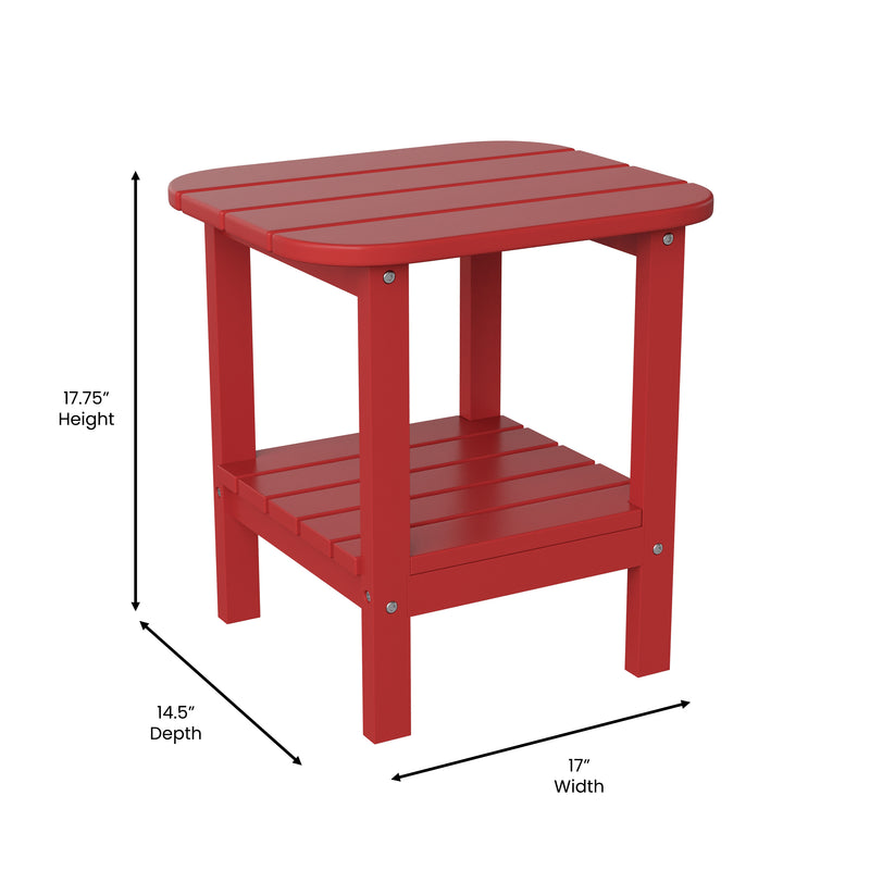 Nellis 2-Tier Adirondack Side Table - All-Weather - Indoor/Outdoor