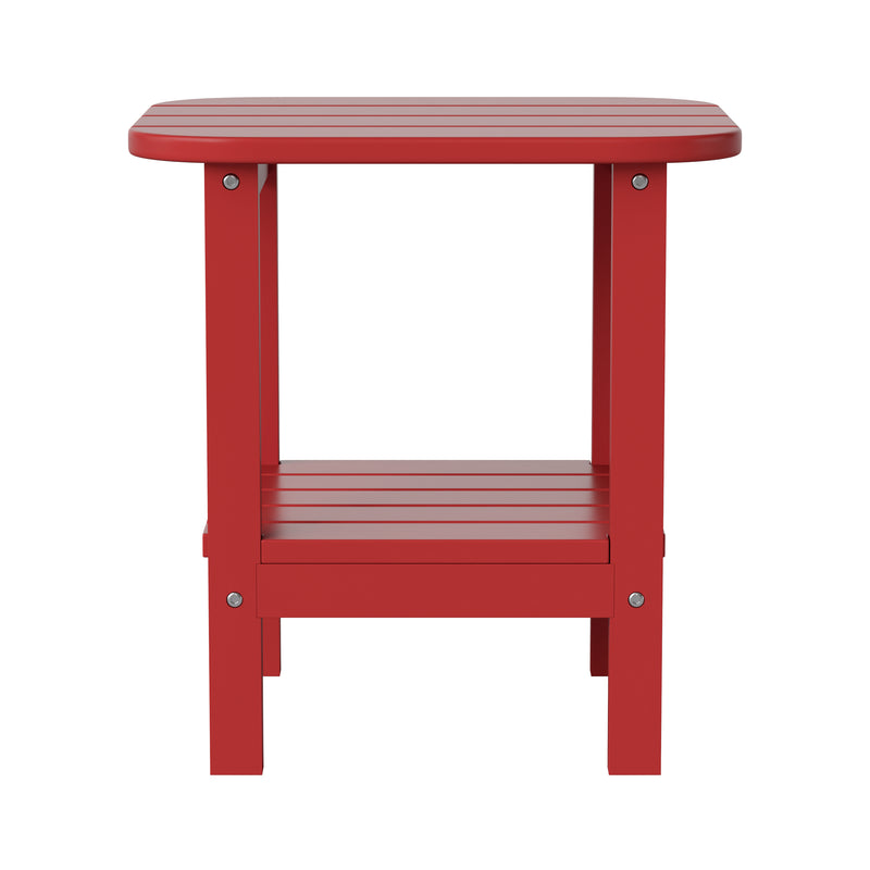 Nellis 2-Tier Adirondack Side Table - All-Weather - Indoor/Outdoor