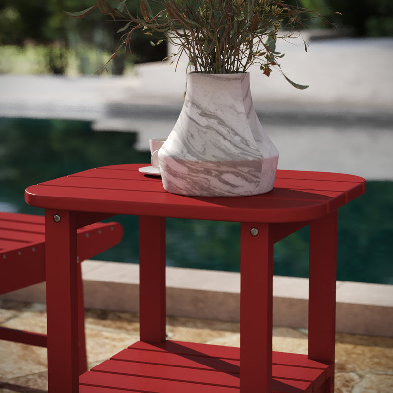 Nellis 2-Tier Adirondack Side Table - All-Weather - Indoor/Outdoor