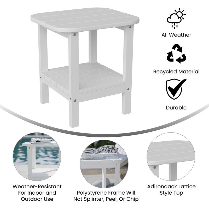 Nellis 2-Tier Adirondack Side Table - All-Weather - Indoor/Outdoor