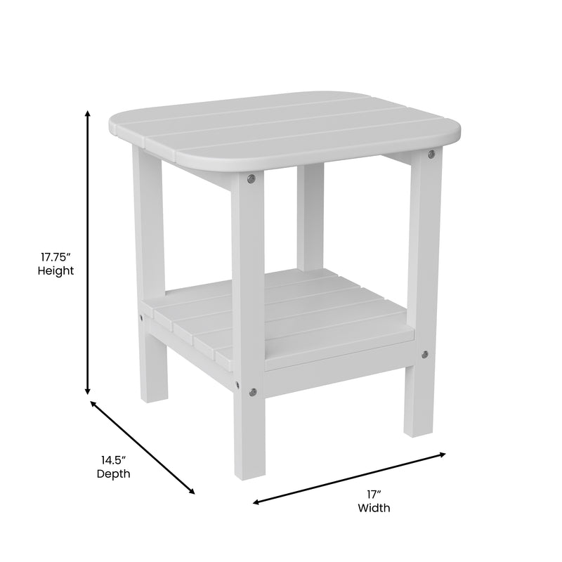 Nellis 2-Tier Adirondack Side Table - All-Weather - Indoor/Outdoor