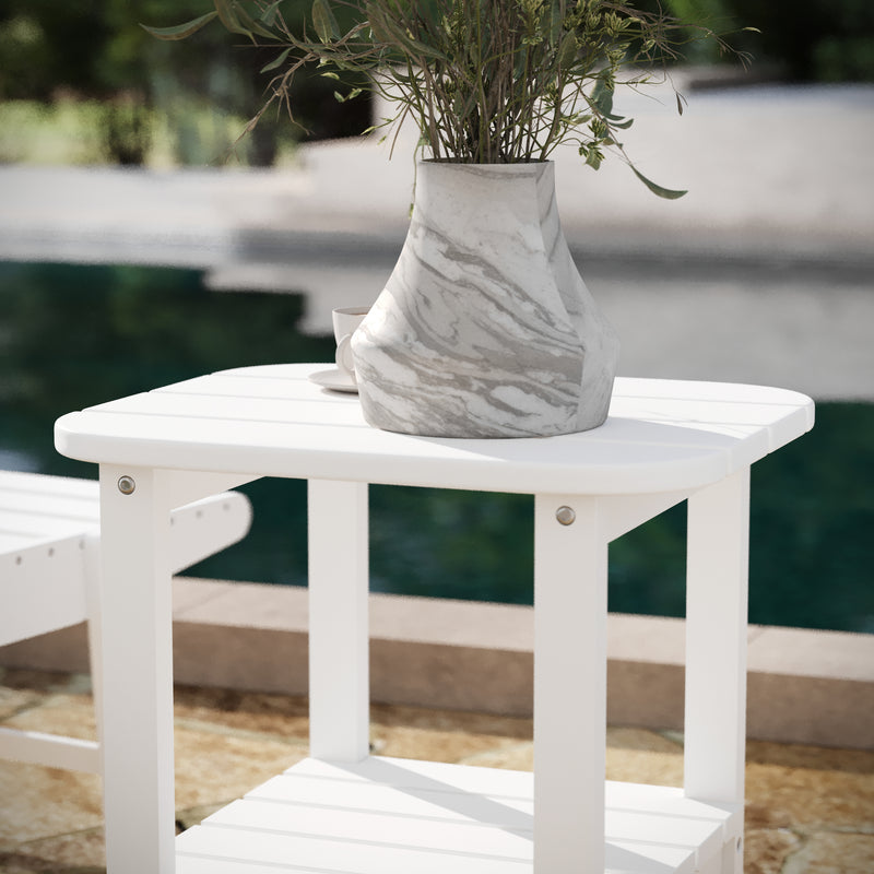 Nellis 2-Tier Adirondack Side Table - All-Weather - Indoor/Outdoor