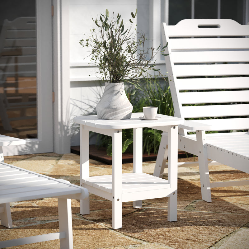 Nellis 2-Tier Adirondack Side Table - All-Weather - Indoor/Outdoor