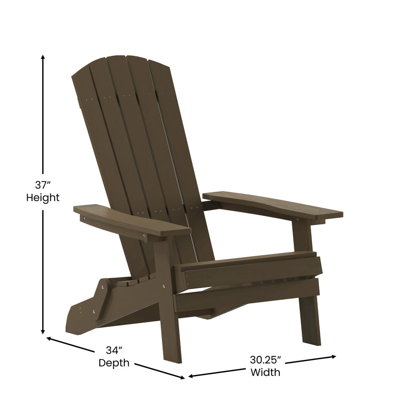 Bayfield Modern Adirondack Chair - All Weather 2 Slat Adirondack Chair - Poly Resin Wood - Stainless Steel Hardware