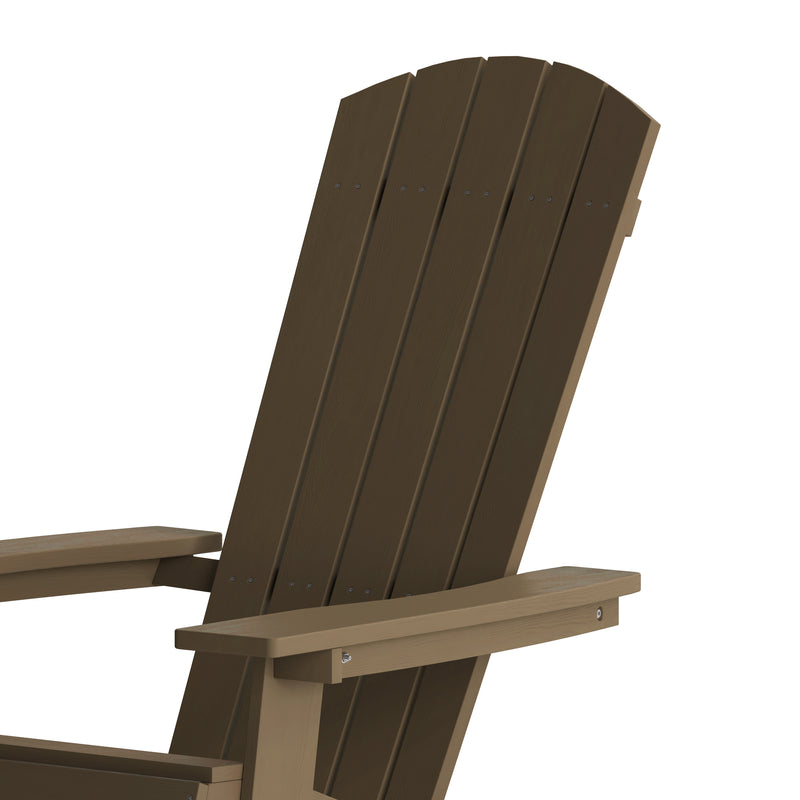 Bayfield Modern Adirondack Chair - All Weather 2 Slat Adirondack Chair - Poly Resin Wood - Stainless Steel Hardware