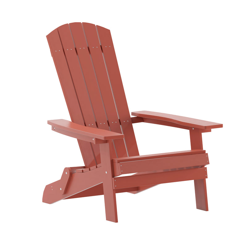 Bayfield Modern Adirondack Chair - All Weather 2 Slat Adirondack Chair - Poly Resin Wood - Stainless Steel Hardware