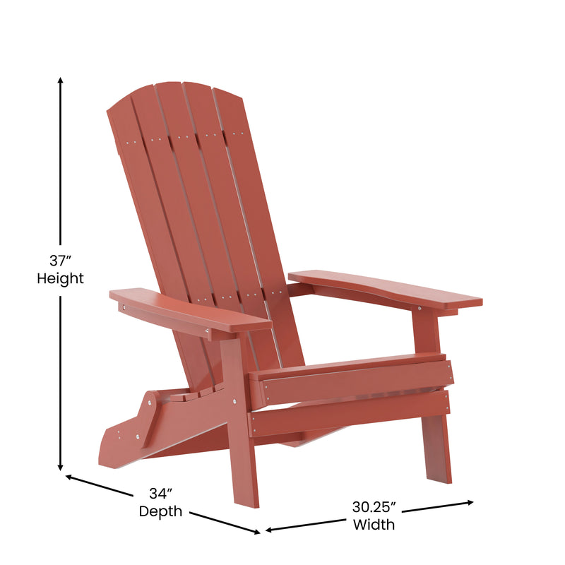 Bayfield Modern Adirondack Chair - All Weather 2 Slat Adirondack Chair - Poly Resin Wood - Stainless Steel Hardware