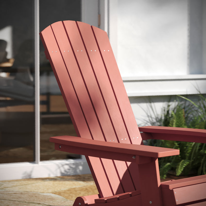 Bayfield Modern Adirondack Chair - All Weather 2 Slat Adirondack Chair - Poly Resin Wood - Stainless Steel Hardware