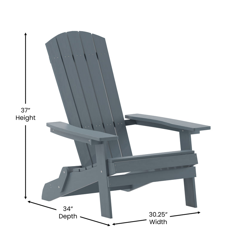 Bayfield Modern Adirondack Chair - All Weather 2 Slat Adirondack Chair - Poly Resin Wood - Stainless Steel Hardware