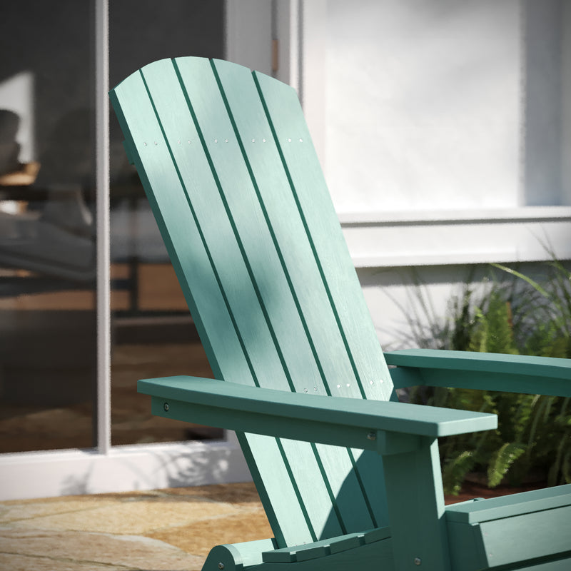 Bayfield Modern Adirondack Chair - All Weather 2 Slat Adirondack Chair - Poly Resin Wood - Stainless Steel Hardware