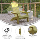 Bayfield Modern Adirondack Chair - All Weather 2 Slat Adirondack Chair - Poly Resin Wood - Stainless Steel Hardware
