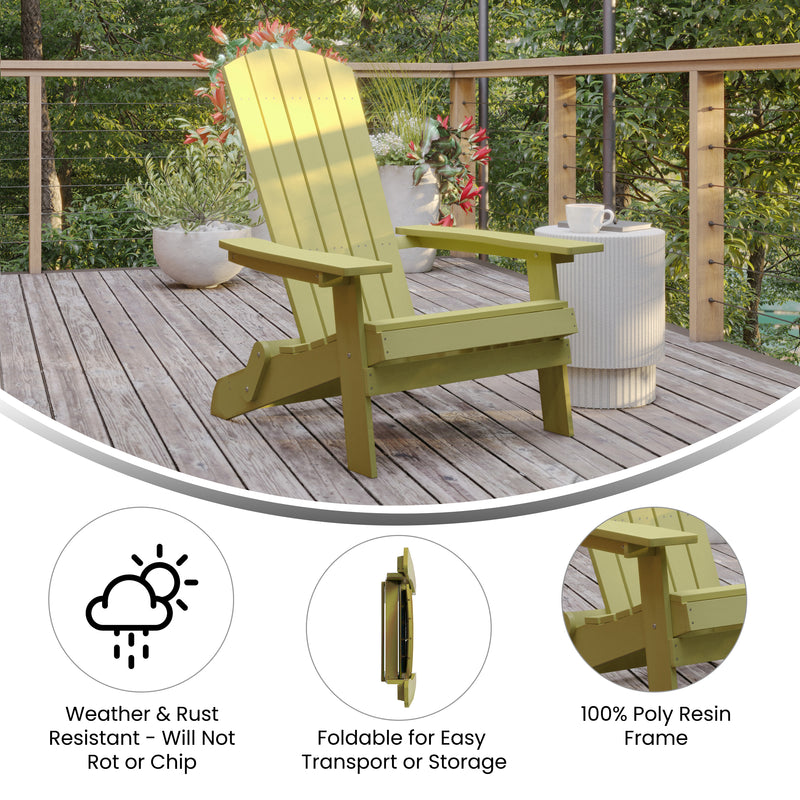 Bayfield Modern Adirondack Chair - All Weather 2 Slat Adirondack Chair - Poly Resin Wood - Stainless Steel Hardware