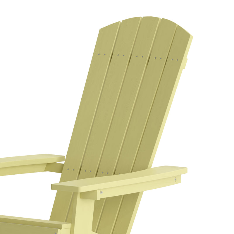 Bayfield Modern Adirondack Chair - All Weather 2 Slat Adirondack Chair - Poly Resin Wood - Stainless Steel Hardware