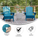 Nellis Adirondack Chair with Cup Holder, Weather Resistant HDPE Adirondack Chair, Set of 2