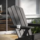 Nellis Adirondack Chair with Cup Holder, Weather Resistant HDPE Adirondack Chair, Set of 2