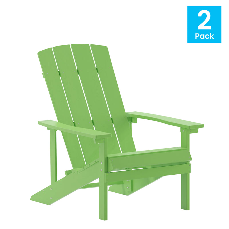 Bayfield Set of 2 All-Weather Poly Resin Faux Wood Adirondack Chairs