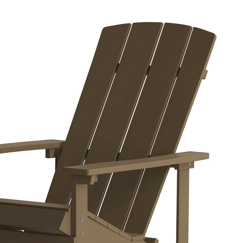 Bayfield Set of 2 All-Weather Poly Resin Faux Wood Adirondack Chairs