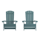 Set of 2 Bayfield Modern Adirondack Chair - All Weather 2 Slat Adirondack Chair - Poly Resin Wood - Stainless Steel Hardware