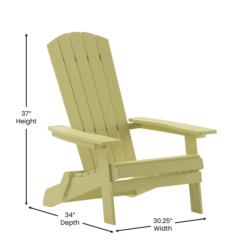 Set of 2 Bayfield Modern Adirondack Chair - All Weather 2 Slat Adirondack Chair - Poly Resin Wood - Stainless Steel Hardware