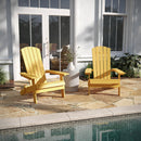 Set of 2 Bayfield Modern Adirondack Chair - All Weather 2 Slat Adirondack Chair - Poly Resin Wood - Stainless Steel Hardware