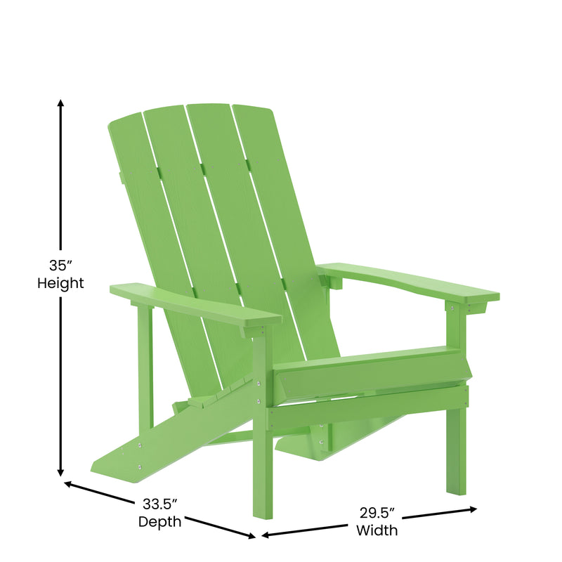 Bayfield Set of 4 All-Weather Poly Resin Faux Wood Adirondack Chairs