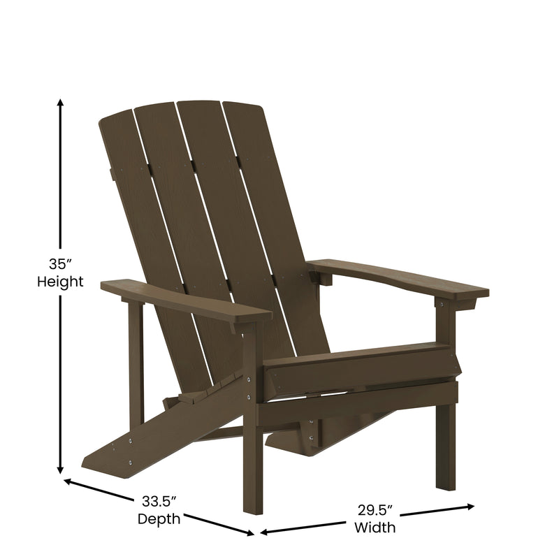 Bayfield Set of 4 All-Weather Poly Resin Faux Wood Adirondack Chairs