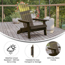 Set of 4 Bayfield Modern Adirondack Chair - All Weather 2 Slat Adirondack Chair - Poly Resin Wood - Stainless Steel Hardware