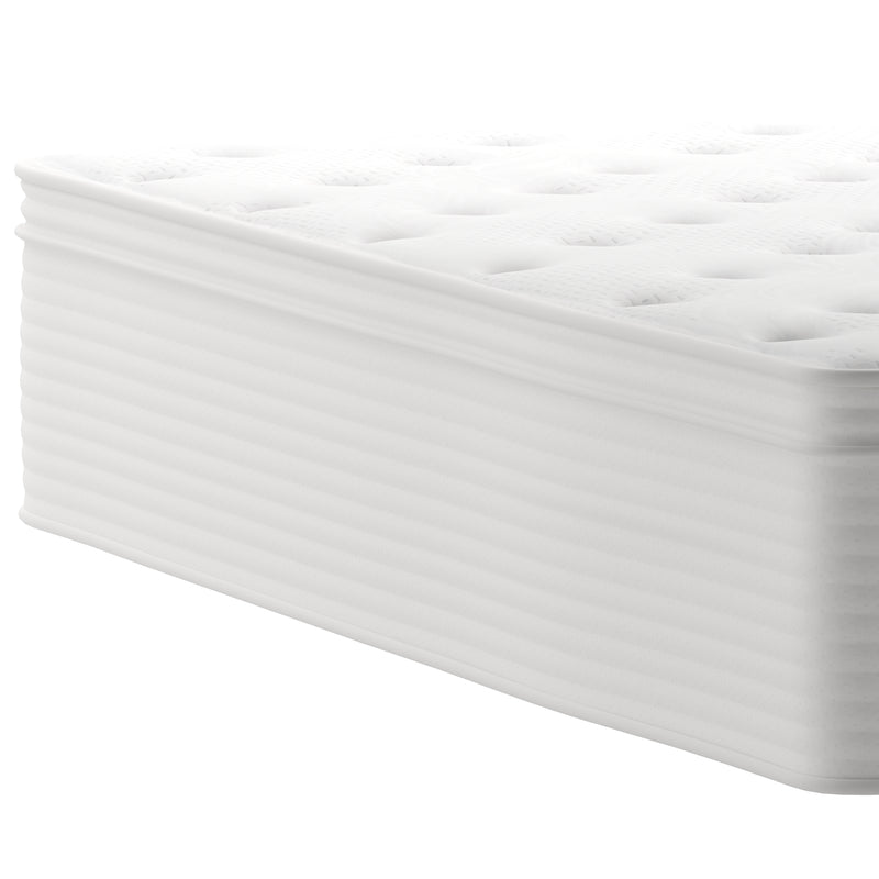 Verona 14" Premium Comfort Euro Top Hybrid Pocket Spring and Memory Foam Mattress in a Box with Reinforced Edge Support