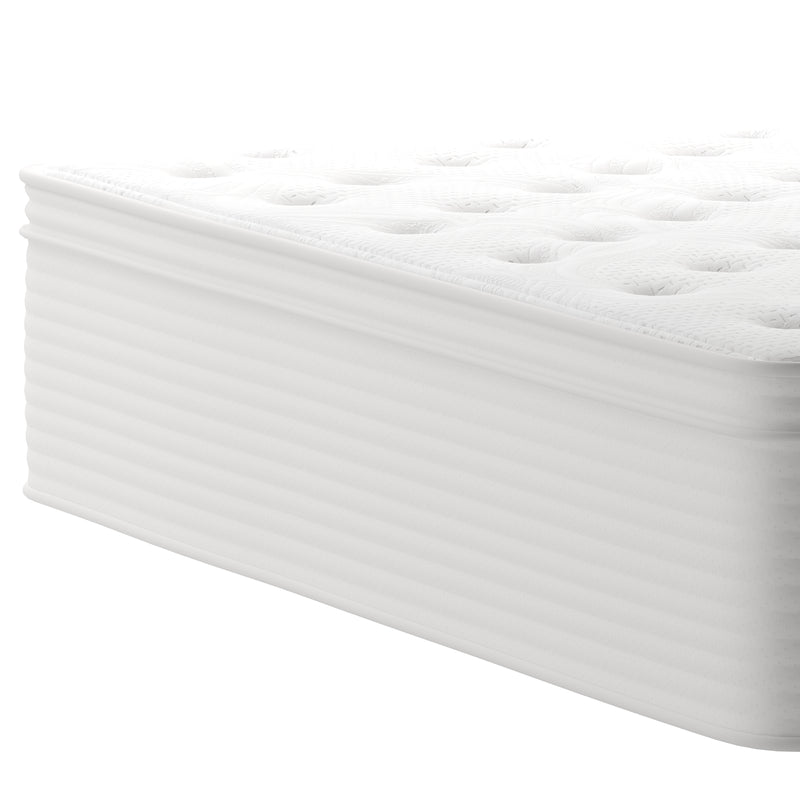 Verona 14" Premium Comfort Euro Top Hybrid Pocket Spring and Memory Foam Mattress in a Box with Reinforced Edge Support