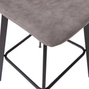 Brandy Modern Upholstered Bucket Seat Bar Stools with Metal Frames, Set of 2