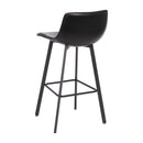Brandy Modern Upholstered Bucket Seat Bar Stools with Metal Frames, Set of 2
