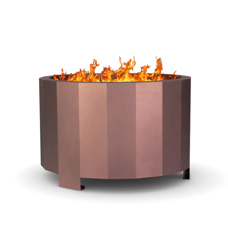 Zephyr 27 inch Smokeless Outdoor Firepit, Natural Wood Burning Portable Fire Pit With Waterproof Cover