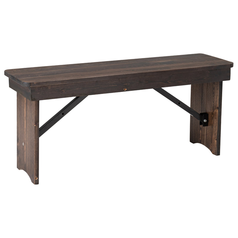 Ingles 40'' x 12'' Solid Pine Folding Farm Bench