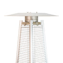 Blaise Stainless Steel Outdoor Pyramid Propane Patio Heater with Wheels - 42,000 BTU