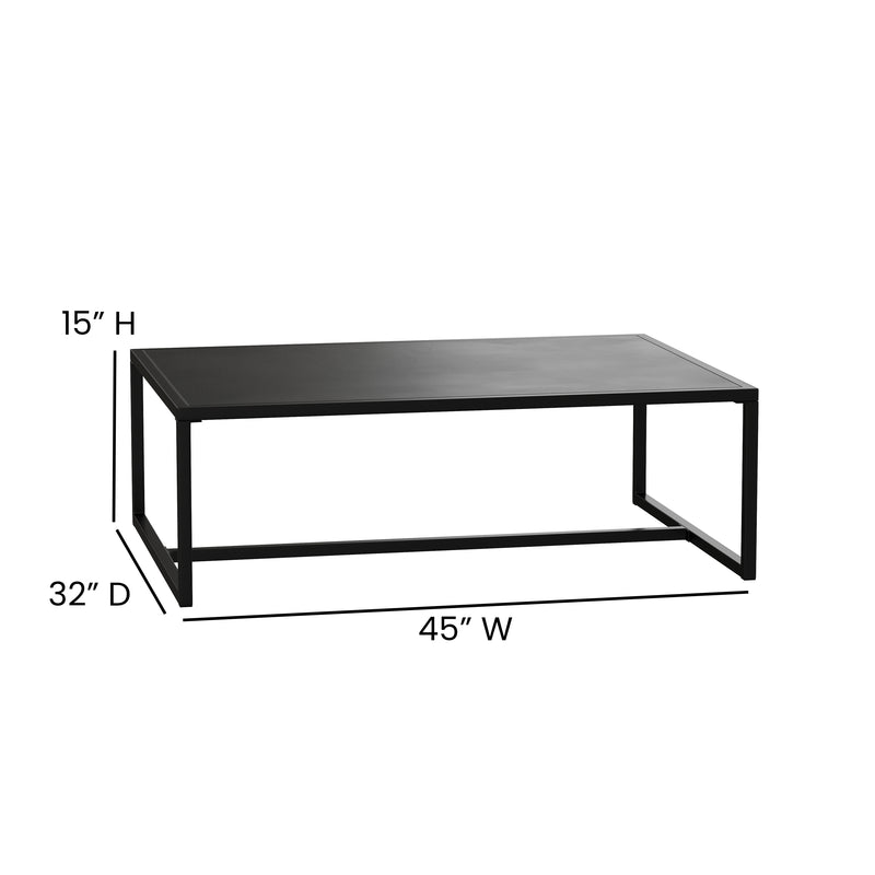 Collier Metal Patio Table with Sled Base for Indoor or Outdoor Use