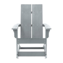 Finn Modern All-Weather 2-Slat Poly Resin Wood Rocking Adirondack Chair with Rust Resistant Stainless Steel Hardware