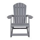 Savannah All-Weather Poly Resin Wood Adirondack Rocking Chair with Rust Resistant Stainless Steel Hardware
