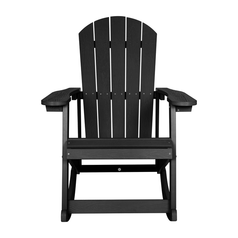 Savannah All-Weather Poly Resin Wood Adirondack Rocking Chair with Rust Resistant Stainless Steel Hardware