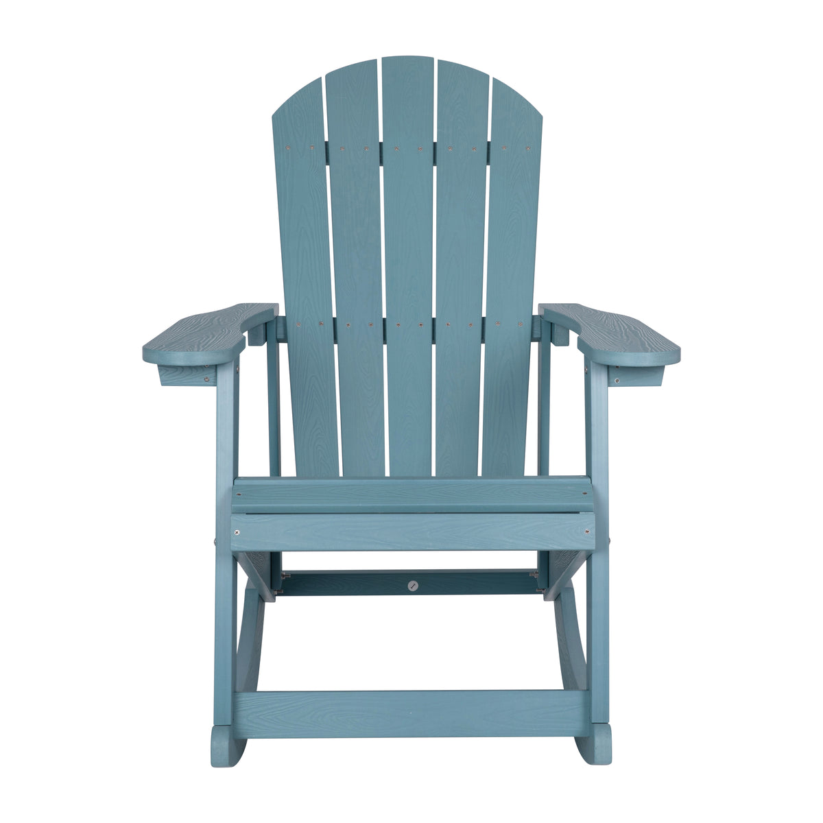 Savannah All-Weather Poly Resin Wood Adirondack Rocking Chair with Rus