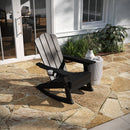 Hedley Adirondack Rocking Chair with Cup Holder, Weather Resistant HDPE Adirondack Rocking Chair, Set of 2