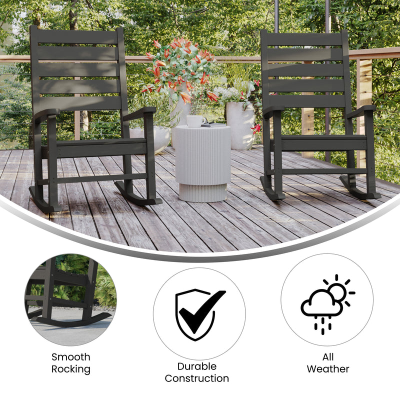 Morrison Set of 2 Rocking Chairs with - All-Weather - Indoor/Outdoor