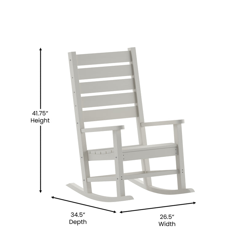 Morrison Set of 2 Rocking Chairs with - All-Weather - Indoor/Outdoor