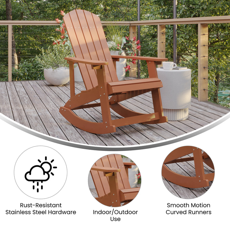 Marietta All-Weather Poly Resin Faux Wood Adirondack Chair - Set of 2