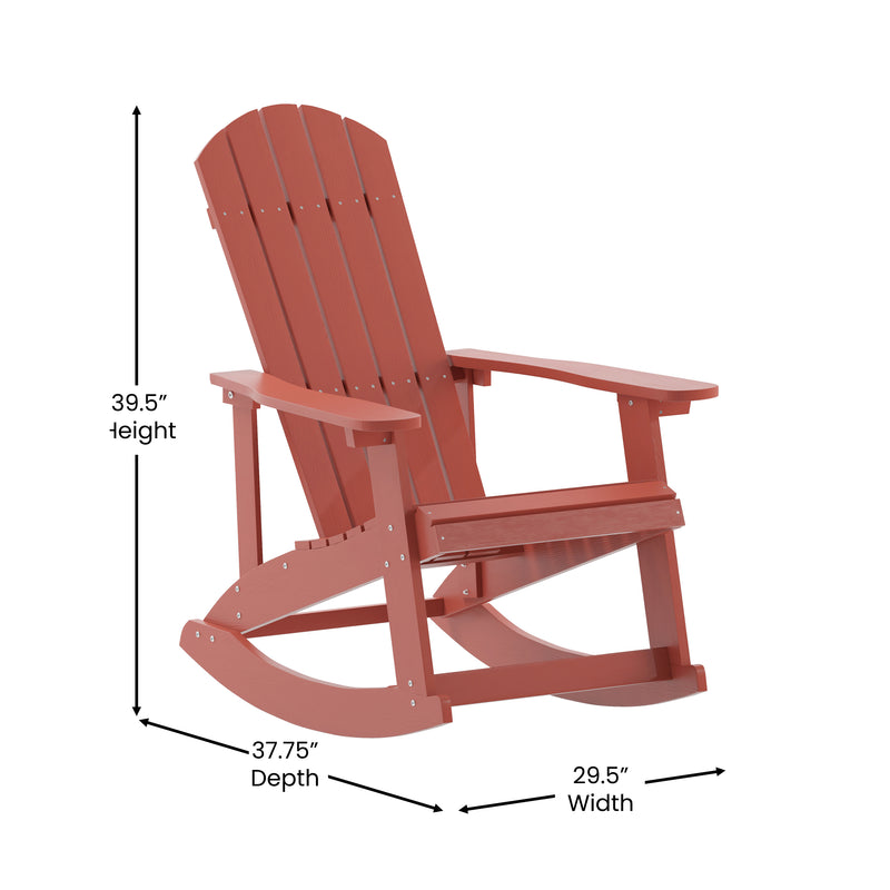 Marietta All-Weather Poly Resin Faux Wood Adirondack Chair - Set of 2