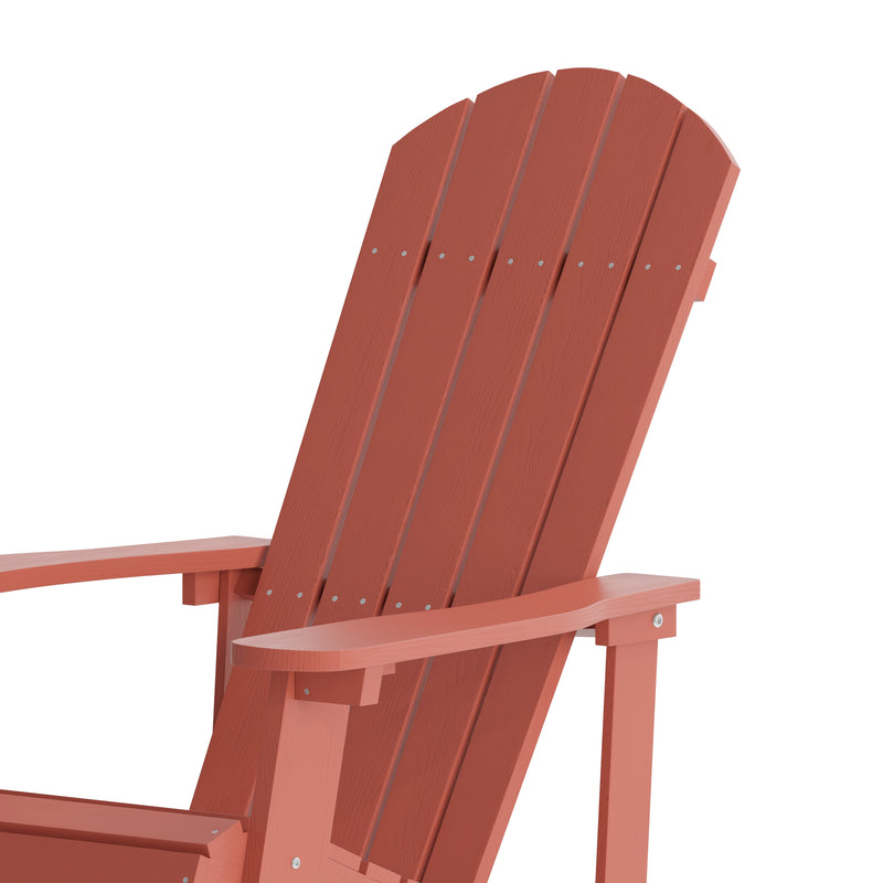 Marietta All-Weather Poly Resin Faux Wood Adirondack Chair - Set of 2