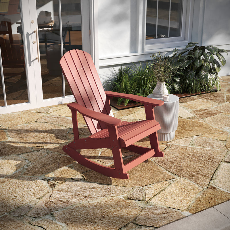 Marietta All-Weather Poly Resin Faux Wood Adirondack Chair - Set of 2